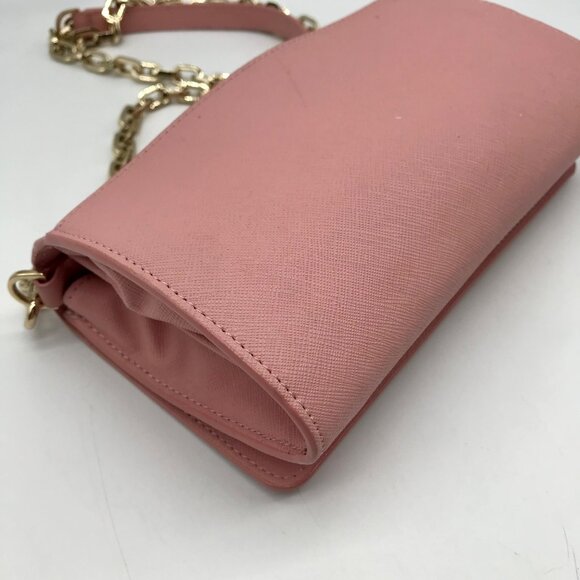 Tory Burch Pink Saffiano Leather Robinson Chain Crossbody - Picture 9 of 10